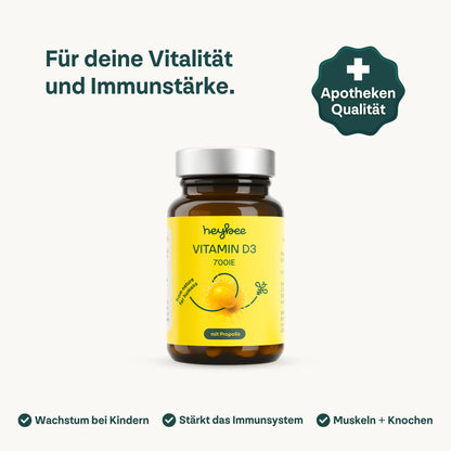heybee - Vitamin D3 700 IE mit Propolis