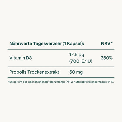 Vitamin D3 700 I.E. + Propolis