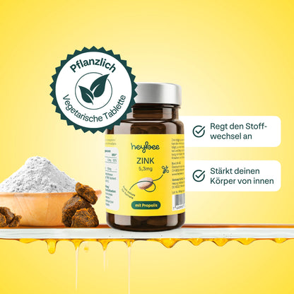 heybee - Zink 5,3 mg mit Propolis